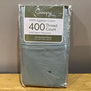 Canopy 100% Egyptian Cotton Seafoam Green Standard/queen Pillowcases 400 TC